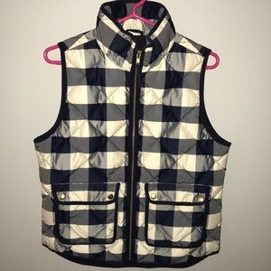 J Crew Buffalo Check Vest